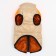 Lightning dog jacket, size 18 (ds 40 cm, fire 50 cm, ok 38 cm), beige with orange