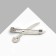 Brooch "Scissors" classic, blue color in silver