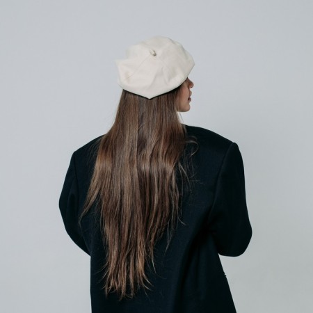 Beret, sandy color, rr 56cm-6