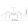 Olympia chandelier, size 60x27x60 cm, 300W 5xe27 IP 20