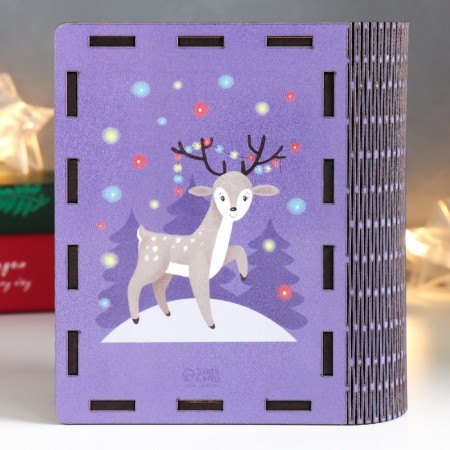 New Year's Building Broke "Deer" 14x12x5 cm-4
