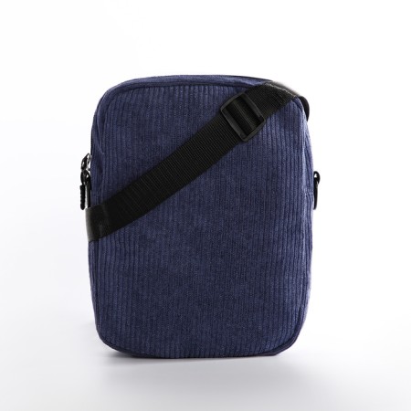 Youth bag with a zipper, blue color-4