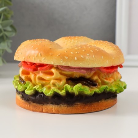 Piggy bank "Hamberger" height 7.5 cm, D-13 cm-2