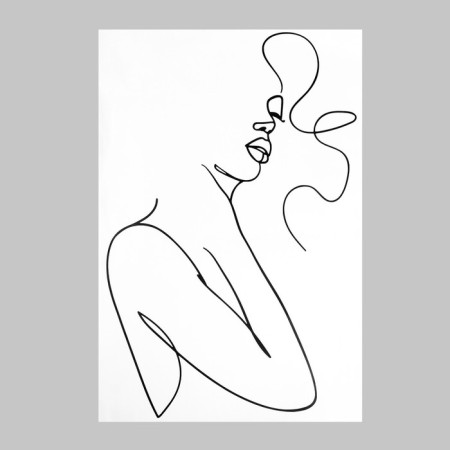 Sticker Plastic Interior Black "Abstraction. Girl" 28x43 cm-1