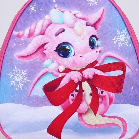 Baby's backpack "Dragon with a bow", 23*20.5 cm-2