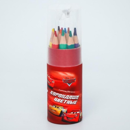 Colored pencils in a tube, 12 colors, trihedral, wheelbarrows-2