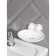 Soap dish on suction cups, plastic, 15 × 11 × 6.5 cm, white color