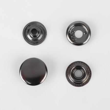Installation button, omega (o-shaped), d = 15 mm, black nickel color-2