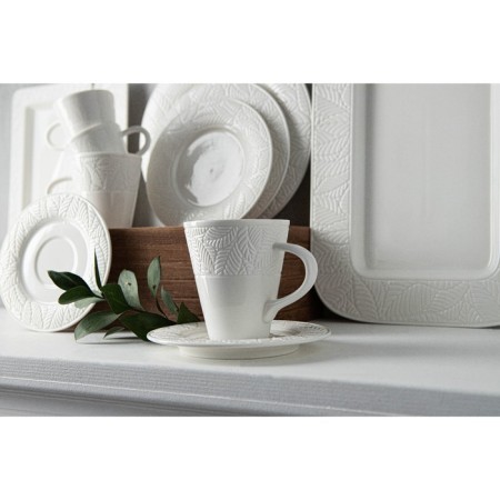Tea couple Porcelain Magistro Crotone, 2 items: a 220 ml cup, a saucer d = 15 cm, white color-12
