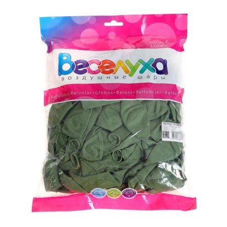 Latex ball 12 "Pastel, eucalyptus, set of 100 pcs.-1