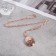 Pendant for the photo "Edel" oval small, color pink gold, 40 cm
