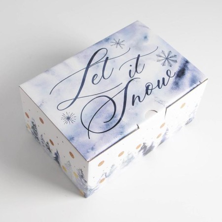 Folding box "Let it Snow", 22 x 15 x 10 cm, new year-2
