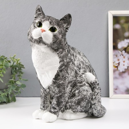 The piggy bank "Cat is gray" height 31.5 cm, width 16 cm, length 24 cm.-1