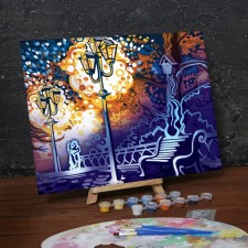 Lunar painting by numbers without a subframe 