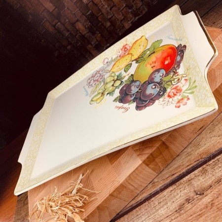 Rectangular dish Lenardi "fruits", size 30x45 cm