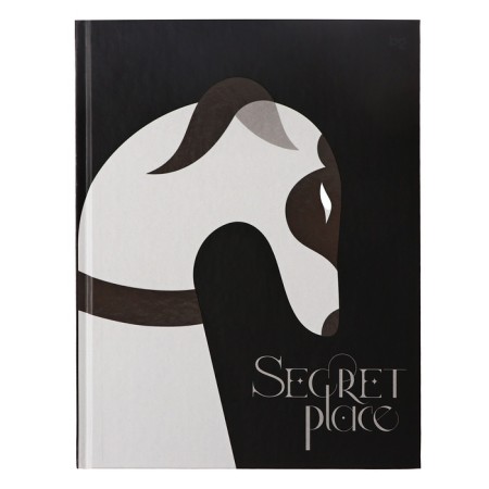 Business block A5 80 sheets in a cage, Secret Place, cardboard cover, matte lamination, selective varnish, block 60g/m2, mix-2