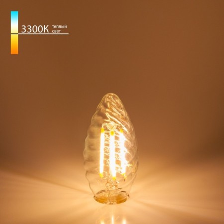 Filament LED lamp "WITH Twisted" Elektrostandard, 35x35x100 mm, 7W, E14, 700LM, 3300K