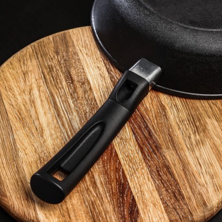 Slim cast cast iron magma, d = 24 cm, h = 6 cm, plastic handle-3