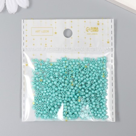 Glass beads 8/0 "bright blue" 15 g-2