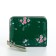 Women's wallet with lightning, green color