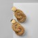Earrings "Vakanda" style, plexus, beige color