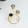 Summary Metal for 3 candles "ascent" gold 16x9x9 cm