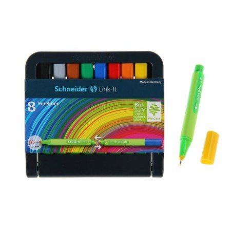 Set of capillary pens Schneider "Link -it", node 0.4 mm, 8 colors, mix
