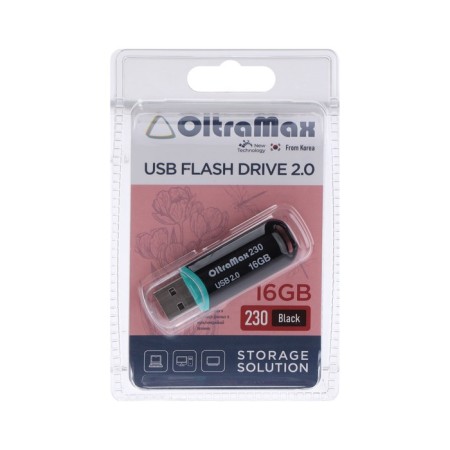 OLTRAMAX 230, 16 GB, USB2.0 flash drive, th he is up to 15 MB/s, PBLD up to 8 Mb/s, black-1