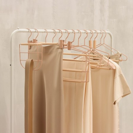 Shoulders - a clothes hanger with reinforced shoulders Ladoom Laconique, 42 × 24 × 3.2 cm, pink color-6
