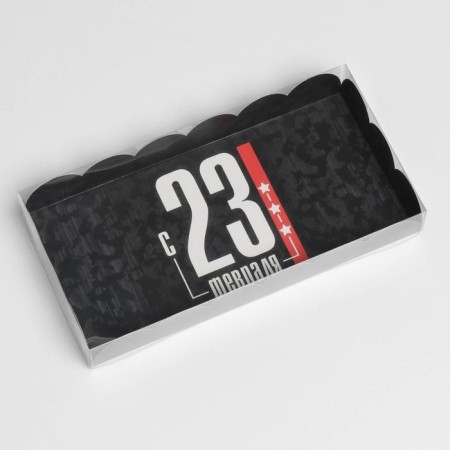 Bearbox, confectionery packaging with PVC lid, February 23, 10.5 x 21 x 3 cm-1