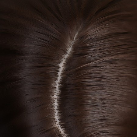 Artificial wig, simulation of the skin, 60 cm, 270 gr, brown color (#SHT8)-5
