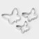 A set of forms for cutting the cookie “butterfly”, 3 pcs, chrome -colored color