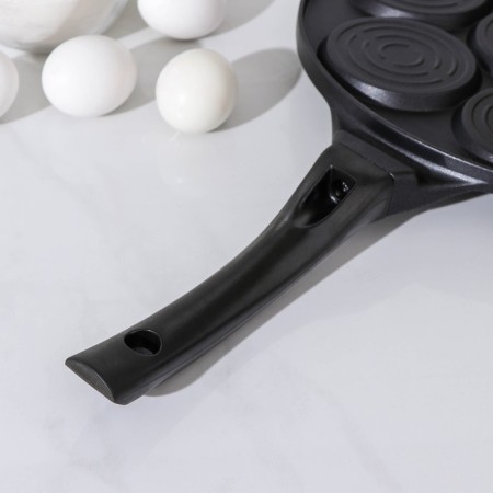 Ribbed pan-booty, d = 26 cm, plastic handle, black color-3