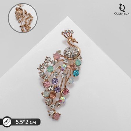 Brooch "Pavlin" Royal, color in gold