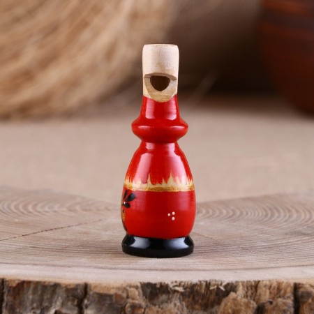 Whistle "Cockerel", birch bark, mix-3