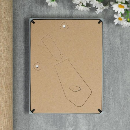 Photo frame plastic L-3 15x21 cm silver. Met. (plastic screen)-1