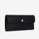 Women's wallet on the button, black color