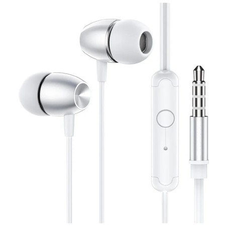 Headphones Borofone BM57 Platinum, vacuum, microphone, jack 3.5 mm, cable 1.2 m, gray-1