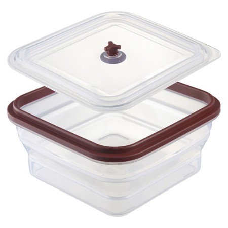 Container for carrying and storage Silicone Smart Solutions, Folding, 1.2 L, Dark Blood Color-5