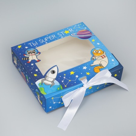 Gift-firing box, packaging, “space animals”, 20 x 18 x 5 cm-3