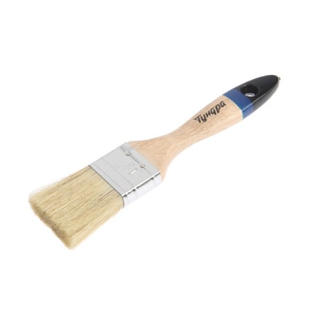 Brush flat tundra, natural bristles, wooden handle, 1.5 ", 38 mm