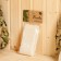 Bath Mocepe with handles "long", white, 35x9cm, cotton, foam