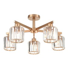 Ceiling lamp 5x60W E27, size 62x62x29.5 cm