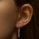 Earrings with rhinestones Xuping Lightning, white color in pink gold