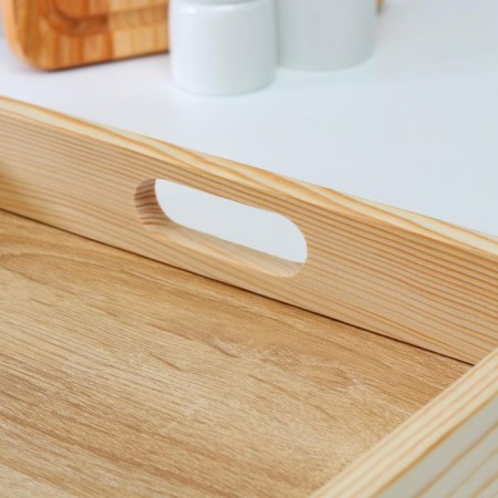 Wooden tray for breakfast 50 × 30 cm, handles cuts-1