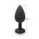 Anal traffic jam-hoods, with a crystal, without vibration, Soft silicone, 35 x 80 mm, black