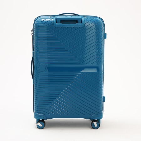 Great suitcase 28 "On a zipper, code lock, blue color-5