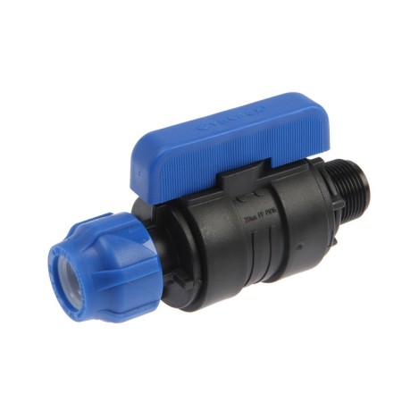Balloon tap Valfex, d = 20 mm x 3/4 ", tsang/outer thread, collapsible