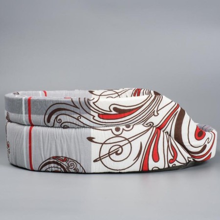 Ovalnoye lying with a side, 49 x 36 x 17 cm, mix of flowers-2
