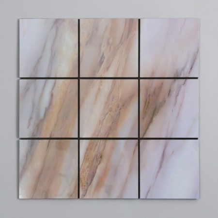 Interior sticker "Large cells. Marble" beige 30x30 cm-1